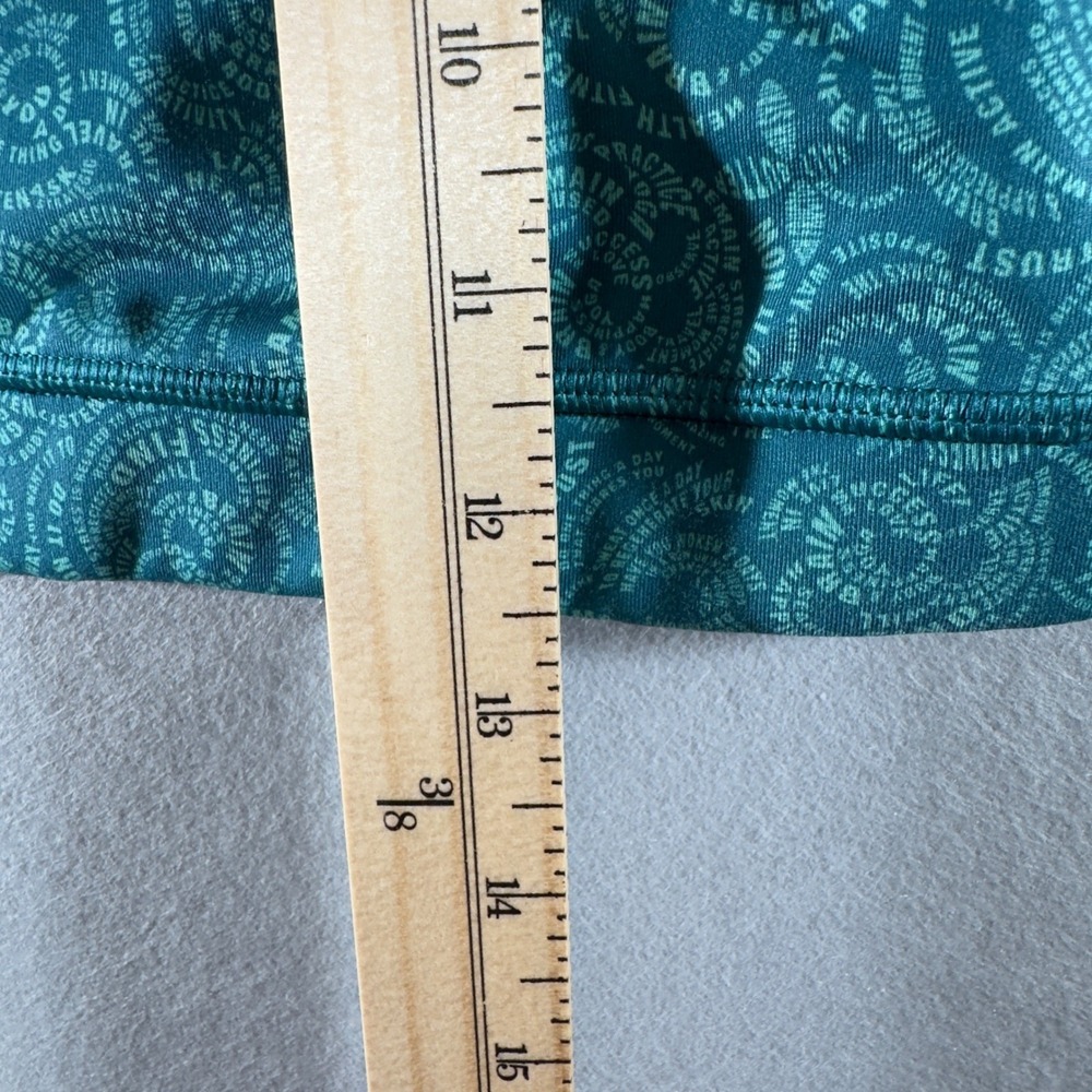 326 | Lululemon Flow Y Bra Womens 8 Light Support Yoga Sports Bra Teal Print - Picture 4 of 7
